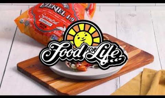 Embedded thumbnail for Roasted Veggies &amp;amp; Cranberries in Ezekiel 4:9 Organic Sprouted Flourless Pita Bread